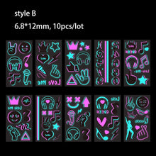 Luminous Music Festival Tattoo Glowing Dance Party Sticker Temporary