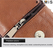 KISMIS Fashion Men's Leather Waist Bag - Multifunction Fanny Pack,