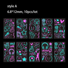 Luminous Music Festival Tattoo Glowing Dance Party Sticker Temporary