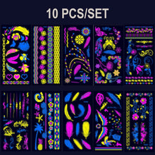 Luminous Music Festival Tattoo Glowing Dance Party Sticker Temporary