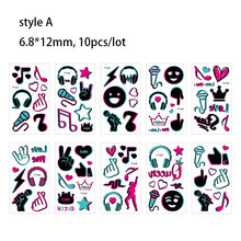 Luminous Music Festival Tattoo Glowing Dance Party Sticker Temporary