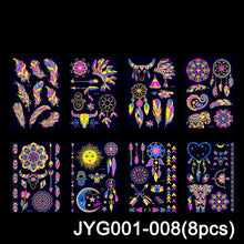 Luminous Music Festival Tattoo Glowing Dance Party Sticker Temporary