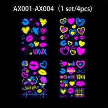 Luminous Music Festival Tattoo Glowing Dance Party Sticker Temporary