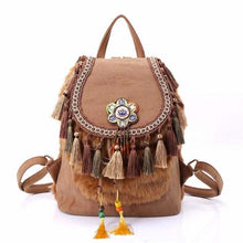 Furry Boho Backpack
