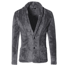 Men's Faux Fur Cardigan Coat