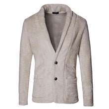 Men's Faux Fur Cardigan Coat