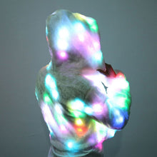 LED Hooded Faux Fur Coat