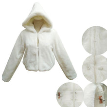 LED Hooded Faux Fur Coat