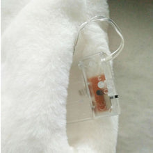 LED Hooded Faux Fur Coat