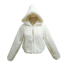 LED Hooded Faux Fur Coat