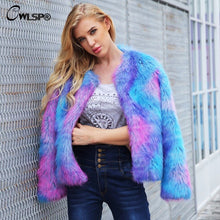 Long Sleeve Cardigan Faux Fur Coat