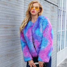 Long Sleeve Cardigan Faux Fur Coat