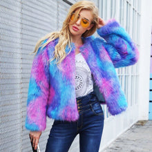 Long Sleeve Cardigan Faux Fur Coat