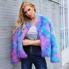Long Sleeve Cardigan Faux Fur Coat