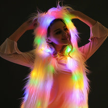 Hooded LED Faux Fur Vest