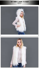 Hooded LED Faux Fur Vest