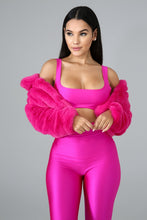 Fluffy Faux Fur Coat with Collar