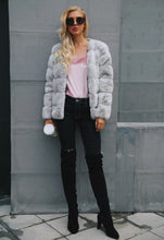 Vintage Fluffy Faux Fur Coat