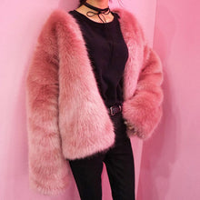 Faux Fur Coat with Long Sleeves