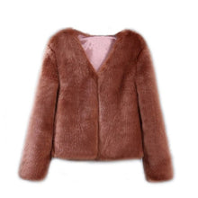 Faux Fur Coat with Long Sleeves