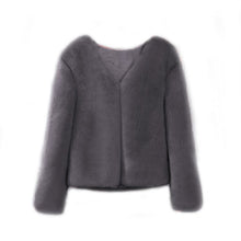 Faux Fur Coat with Long Sleeves