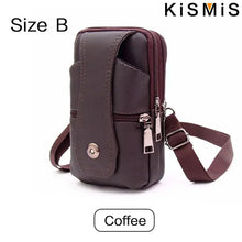 KISMIS Fashion Men's Leather Waist Bag - Multifunction Fanny Pack,
