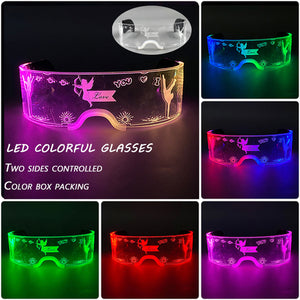 Cool Luminous Led Glasses Glowing Costume Neon Light Flashing