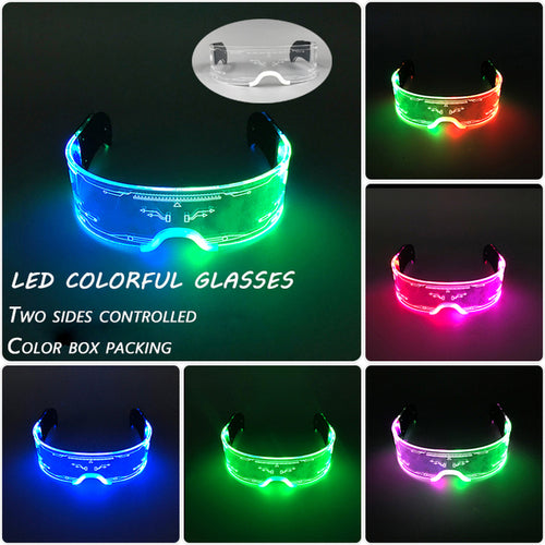Cool Luminous Led Glasses Glowing Costume Neon Light Flashing