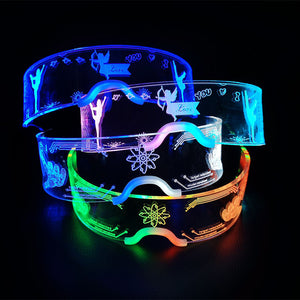Cool Luminous Led Glasses Glowing Costume Neon Light Flashing
