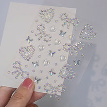 1Pcs Face Diamond Gem Sticker 5D Colorful Rhinestone Tattoo Eyeshadow