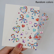1Pcs Face Diamond Gem Sticker 5D Colorful Rhinestone Tattoo Eyeshadow