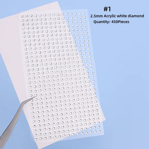 Mix 2mm/3/mm4mm Hair Pearls Stick on Self Adhesive Pearls Stickers