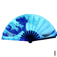 33cm Large Folding Hand Rave Fan Chinease/Japanese Gradient Colorful