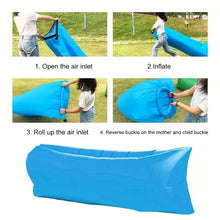 DIZETION Air Lazy Inflatable Sofa Bag Portable Camping Sofa Mattress