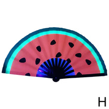 33cm Large Folding Hand Rave Fan Chinease/Japanese Gradient Colorful