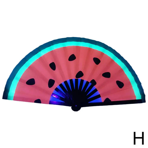 33cm Large Folding Hand Rave Fan Chinease/Japanese Gradient Colorful