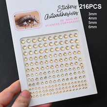 1Pcs Face Diamond Gem Sticker 5D Colorful Rhinestone Tattoo Eyeshadow