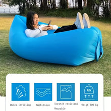 DIZETION Air Lazy Inflatable Sofa Bag Portable Camping Sofa Mattress
