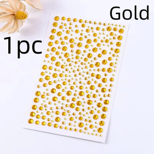 Makeup Diamond Stickers Colorful Sparkling 3D Jewelry Pearls Sticker