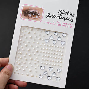 1Pcs Face Diamond Gem Sticker 5D Colorful Rhinestone Tattoo Eyeshadow