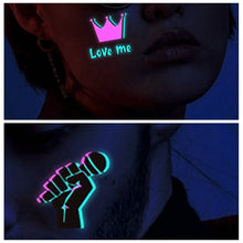Luminous Music Festival Tattoo Glowing Dance Party Sticker Temporary