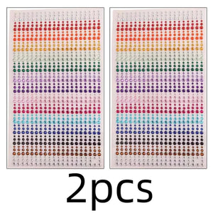 Makeup Diamond Stickers Colorful Sparkling 3D Jewelry Pearls Sticker