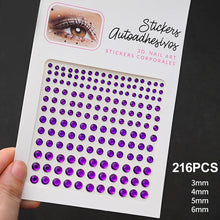 1Pcs Face Diamond Gem Sticker 5D Colorful Rhinestone Tattoo Eyeshadow