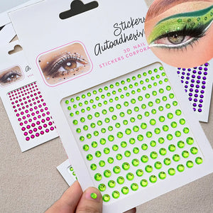 1Pcs Face Diamond Gem Sticker 5D Colorful Rhinestone Tattoo Eyeshadow