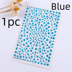 Makeup Diamond Stickers Colorful Sparkling 3D Jewelry Pearls Sticker
