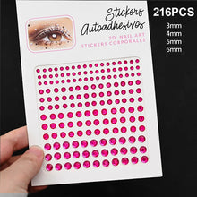 1Pcs Face Diamond Gem Sticker 5D Colorful Rhinestone Tattoo Eyeshadow