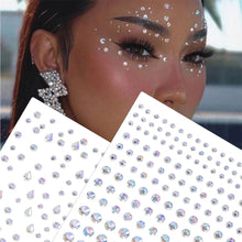 1Pcs Face Diamond Gem Sticker 5D Colorful Rhinestone Tattoo Eyeshadow