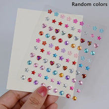 1Pcs Face Diamond Gem Sticker 5D Colorful Rhinestone Tattoo Eyeshadow