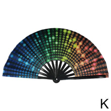 33cm Large Folding Hand Rave Fan Chinease/Japanese Gradient Colorful