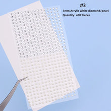 Mix 2mm/3/mm4mm Hair Pearls Stick on Self Adhesive Pearls Stickers